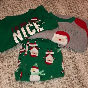 2T Christmas jammies and shirt
